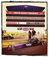 Edd’s son, Gabrielle, getting ready to stage at the famed Lucas Oil Raceway Park, Home of the US Nationals.